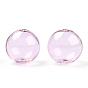 Perles de globe en verre borosilicaté soufflé transparent, ronde, pour diy souhait bouteille pendentif perles de verre