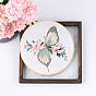 Insect Butterfly DIY Embroidery Kits, Including Printed Fabric, Embroidery Thread & Needles, Embroidery Hoop