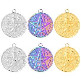 Hydraulic stainless steel five-pointed star personality simple necklace female minority clavicle chain pendant 18K gold