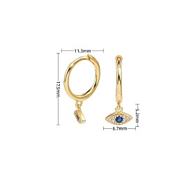 Minimalist Devil Eye Earrings in S925 Silver for Girls with Unique Design