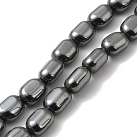 Electroplated Synthetic Non-magnetic Hematite Beads Strands, Oval
