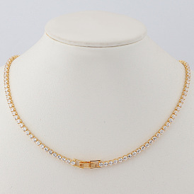 Sparkling Crystal Charm Necklace for Fashionable Collarbone Accessorizing