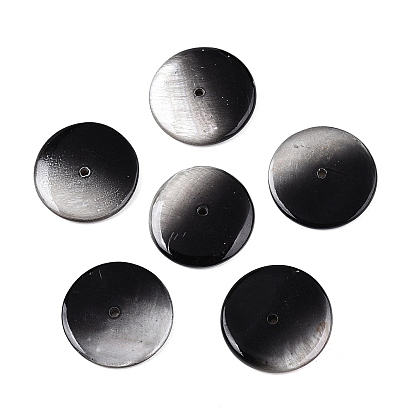 Природные подвески оболочки пресноводных, плоские круглые прелести, окрашенные