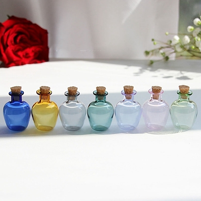 Мини стеклянные украшения, пустые бутылки желаний, аксессуары для кукольного домика с микро-ландшафтом, притворяясь опорными украшениями