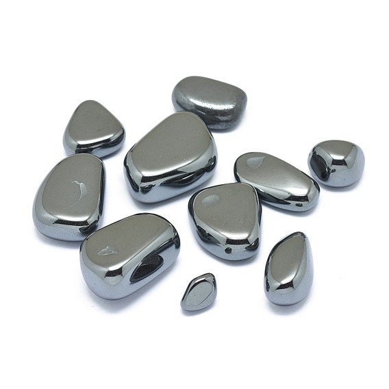 Non-magnetic Synthetic Hematite Beads, No Hole/Undrilled, Nuggets