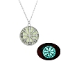 Светящийся в темноте сплав викинг компас кулон кабель цепь nekclaces, платина