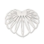 201 Stainless Steel Pendants, Leaf Charms, Etched Metal Embellishments