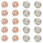 20Stk. 2 Farben Messingperlen, mit Kristall-Grad A Rhinestone, Rondell