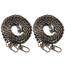 Bag Strap Chains, Iron Curb Link Chains, with Swivel Clasps