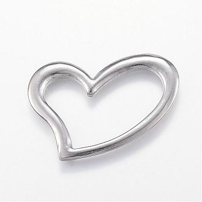 304 Stainless Steel Linking Rings, Heart