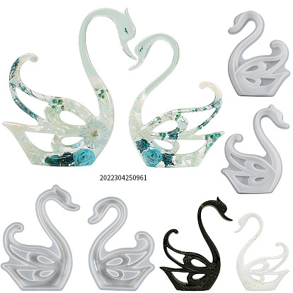 DIY Swan Display Decoration Silicone Molds, Resin Casting Molds, For UV Resin, Epoxy Resin Jewelry Making