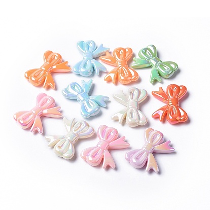 Непрозрачные акриловые бусины, бантом
