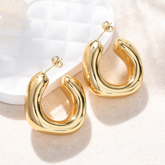 C-образные 304 серьги-гвоздики из нержавеющей стали