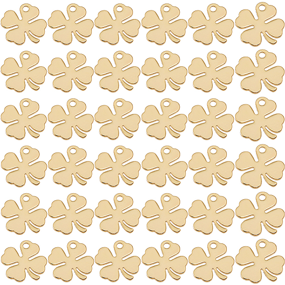 40 латунные подвески шт., клевер амулеты