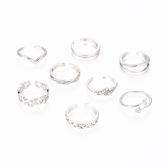 Латунные кольца на пальцах манжеты, штабелируемые кольца, с кубического циркония, разнообразные