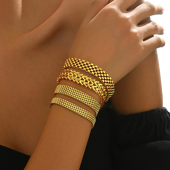 Браслеты из полых железных звеньев для женщин