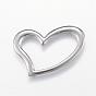 304 Stainless Steel Linking Rings, Heart