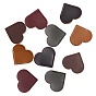 10 Pcs 5 Colors Leather Bookmarks, Page Marker for Book, Heart Shape