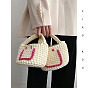 smile smiling face bag hand-woven bag diy material bag cloth strip wool crochet homemade hand bag female