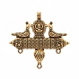 Tibetan Style Alloy Chandelier Component Links, Hindu Elephant God Lord Ganesh Statue & Bird