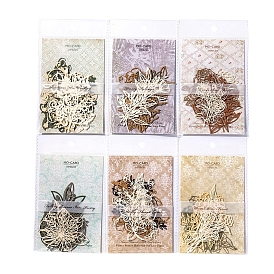 10Pcs 10 Styles Flower Lace Cut Scrapbook Paper Pads, Hollow Leaf & Flower Paper for DIY Album Scrapbook, Greeting Card, Background Paper