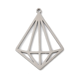 201 подвески из нержавеющей стали, лазерная резка, треугольный шарм, анти-тускнение