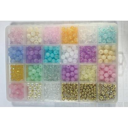 DIY Jewelry Making Findings Kits, including Acrylic Beads, Glass Beads, Brass Beads, Alloy Enamel Pendants