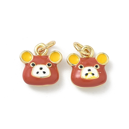 Латунные подвески, коровьи обереги, с эмалью, долговечный, стойки покрытие, без свинца и без кадмия, с целью перехода в кольце