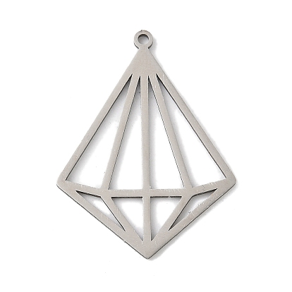 201 подвески из нержавеющей стали, лазерная резка, треугольный шарм, анти-тускнение