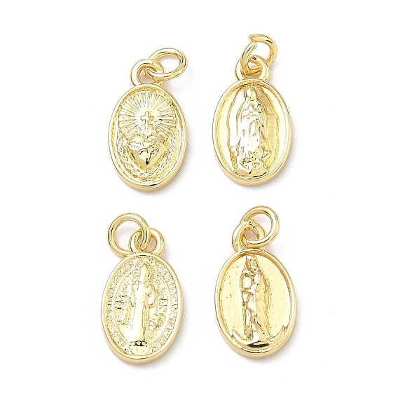 Религия латунные подвески, овальные амулеты, долговечный, без кадмия и без свинца