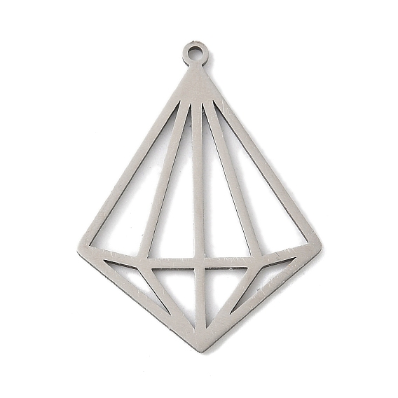 201 подвески из нержавеющей стали, лазерная резка, треугольный шарм, анти-тускнение
