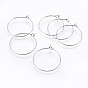 316 Surgical Stainless Steel Hoop Earring Findings, Wine Glass Charms Findings