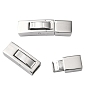 304 Stainless Steel Bayonet Clasps, Ion Plating (IP), Rectangle