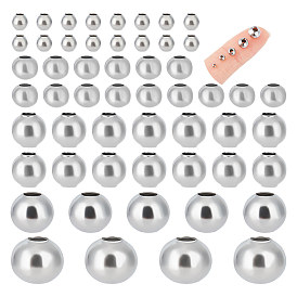 5 стиль 304 бусины из нержавеющей стали, полый круглый