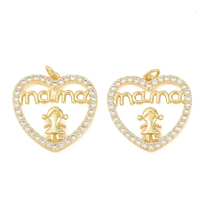 Латунные микропаве прозрачные подвески с фианитом, девочка с мамиными прелестями, долговечный, стойки покрытие, без свинца и без кадмия