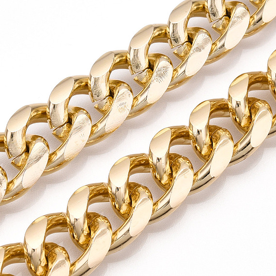 Алюминий бордюрный цепи, кубинские звенья алмазной огранки, несварные