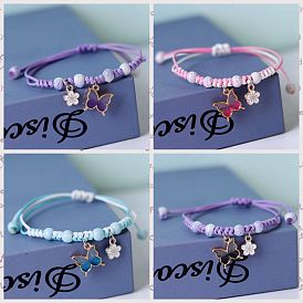 Chic Butterfly Bracelet with Animal Pendant for Couples - Versatile and Fashionable Hand Chain