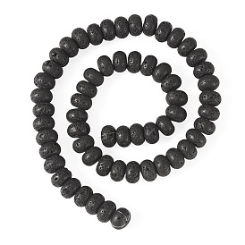 1 Strand Natural Lava Rock Beads Strands, Rondelle