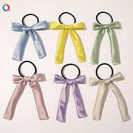 Candy-colored Bow Hair Ties for Women, Simple and Elegant Hair Accessories