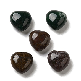 Natural Indian Agate Beads, Heart