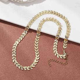 6мм латунные звенья цепи в форме листа для женщин