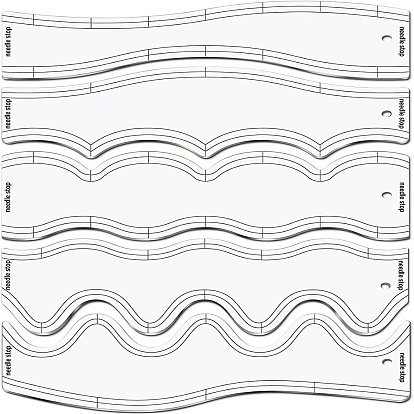 Набор швейных измерительных инструментов из прозрачного акрила