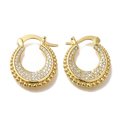 Серьги из латуни с микропаве и прозрачным фианитом, долговечный