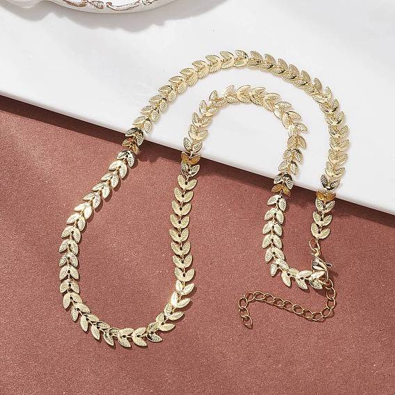 6мм латунные звенья цепи в форме листа для женщин