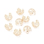 Brass Bead Caps, 4-Petal, Flower