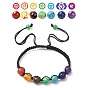 Круглый браслет из плетеных бусин из смешанных драгоценных камней, 7 украшения с чакрами для женщин