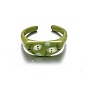 Brass Enamel Cuff Open Rings for Girls