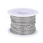 304 Stainless Steel Rolo Chains, Belcher Chain, Soldered, with Spool, 2.5x2x0.5mm, about 82.02 Feet(25m)/roll