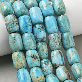 Бусины из натурального магнезита, окрашенные, колонка