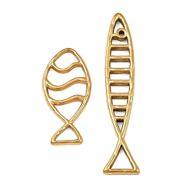 304 подвески из нержавеющей стали, ионное покрытие (ip), подвески в виде рыбы и полосок